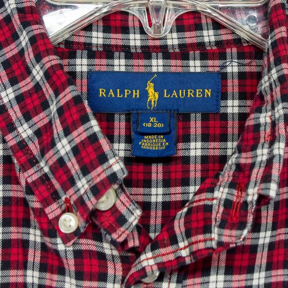Boy's XL 18/20 RALPH LAUREN 100% Cotton Button Down Dress Shirt Long Sleeves - Picture 3 of 6